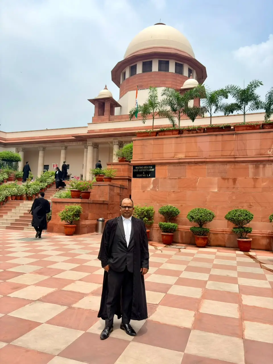 Advocate Gourav Prasad outside the Supreme Court of India